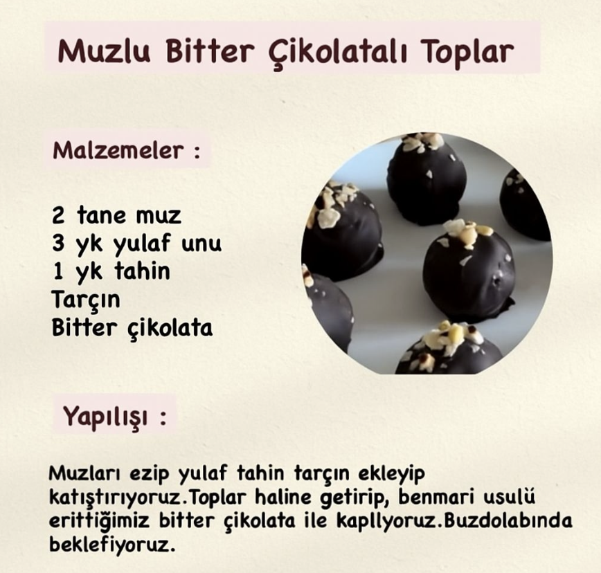 Muzlu Bitter Çikolatalı Toplar